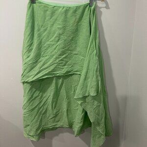 COS Asymmetrical Midi Green Skirt Size 4